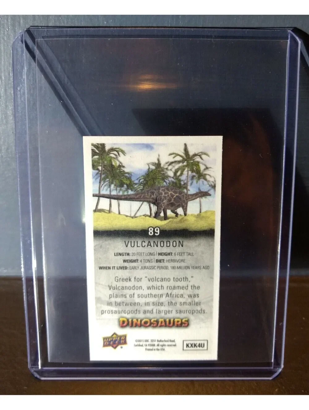 2015 Upper Deck Dinosaurs Canvas Mini Vulcandon #89 Trading Card